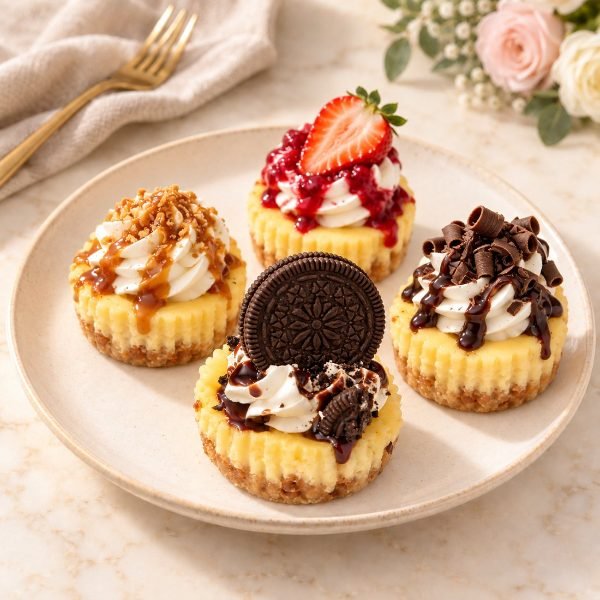 Mini cheesecakes para matrimonios