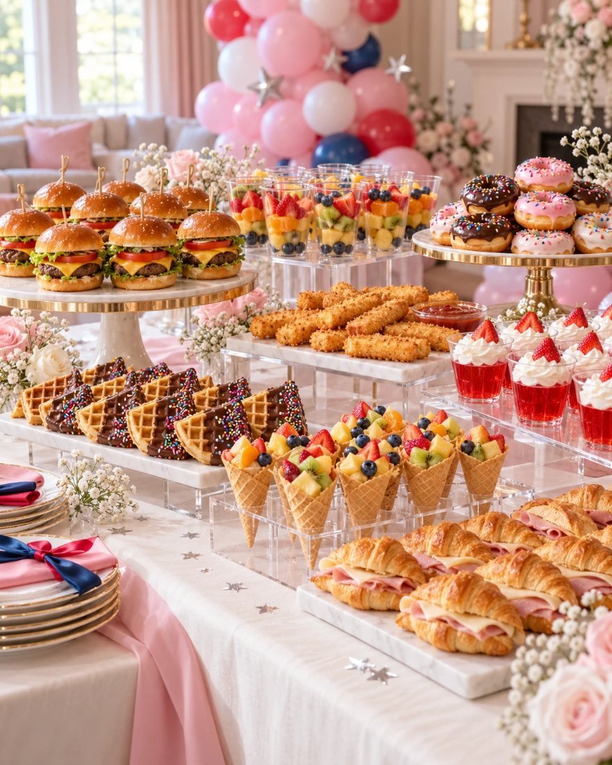 Mesa de pasabocas para una fiesta infantil